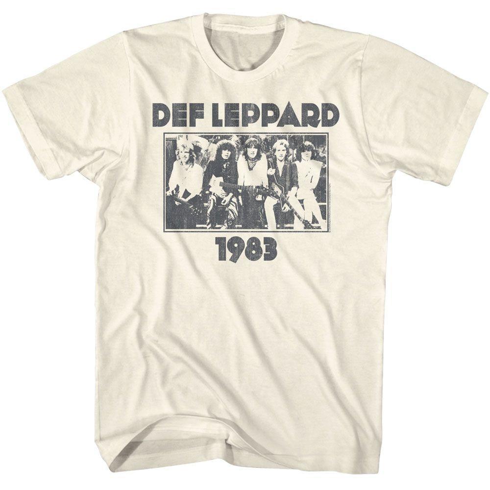 Def Leppard Monochrome 1983 Natural T-Shirt